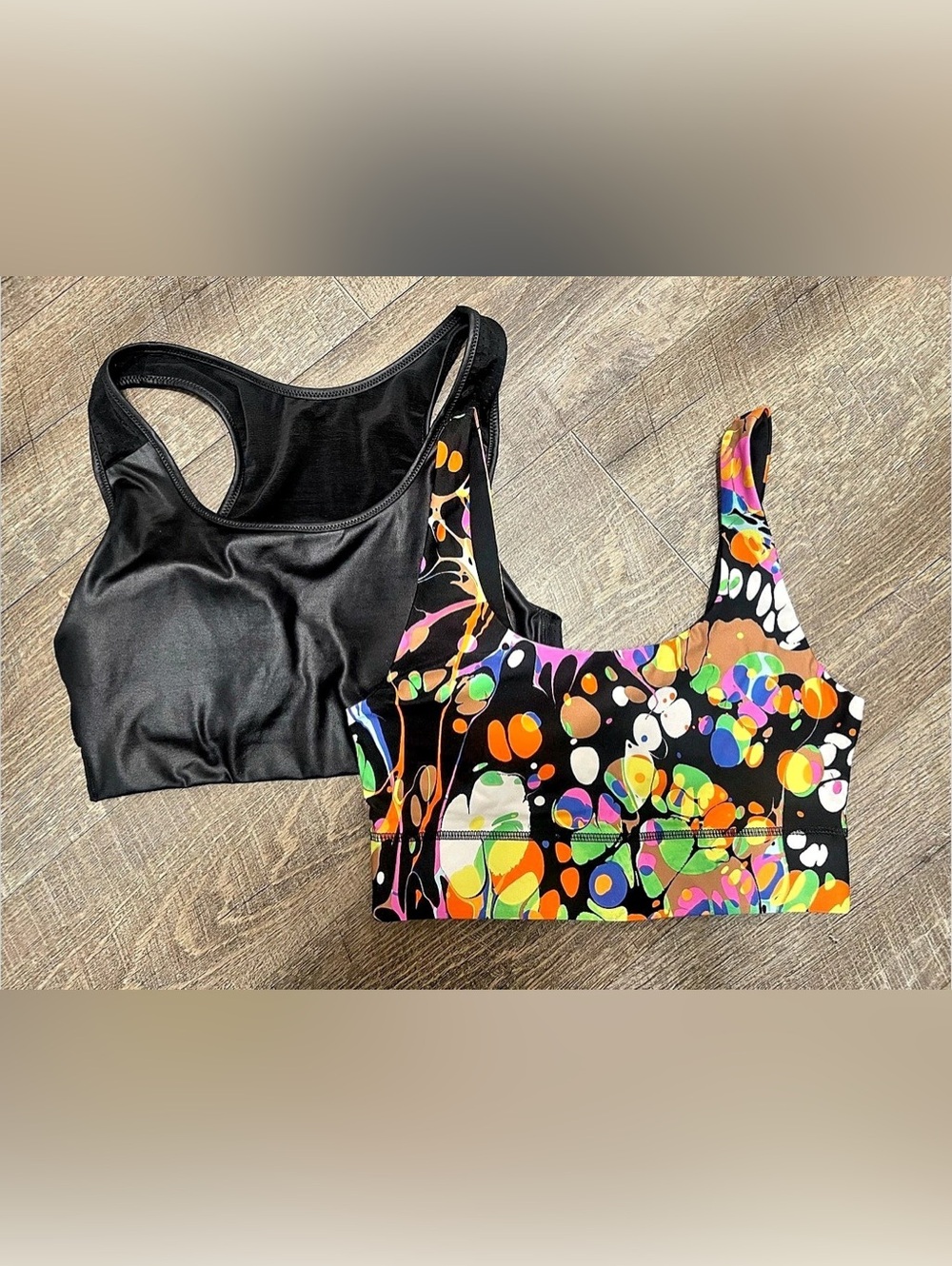Fabletics Sports Bras Pride Reversible Activewear Gymwear Eclectic Colorful
